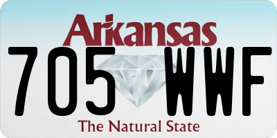 AR license plate 705WWF