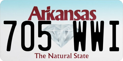 AR license plate 705WWI