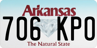 AR license plate 706KPO