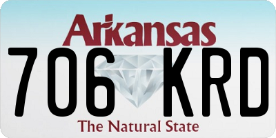 AR license plate 706KRD