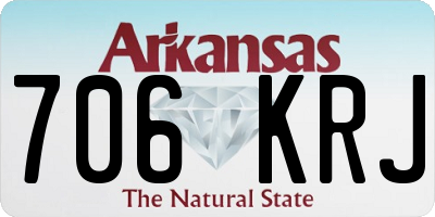 AR license plate 706KRJ