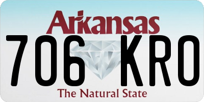 AR license plate 706KRO