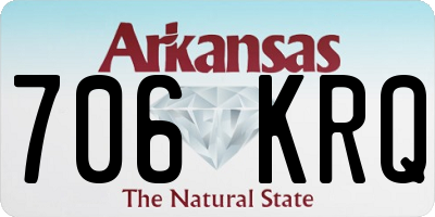 AR license plate 706KRQ