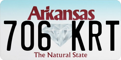 AR license plate 706KRT
