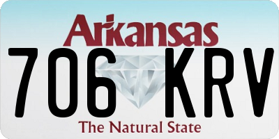 AR license plate 706KRV