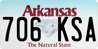 AR license plate 706KSA