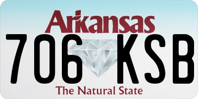 AR license plate 706KSB