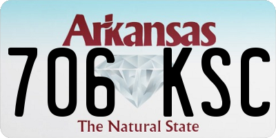 AR license plate 706KSC
