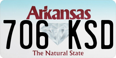 AR license plate 706KSD