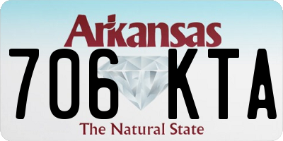 AR license plate 706KTA