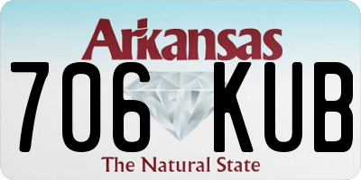 AR license plate 706KUB