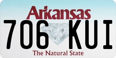 AR license plate 706KUI