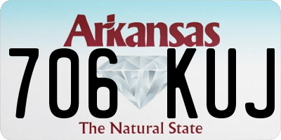 AR license plate 706KUJ