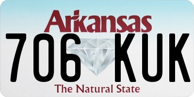 AR license plate 706KUK