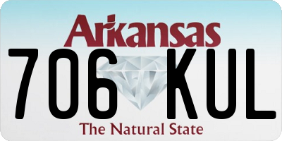 AR license plate 706KUL