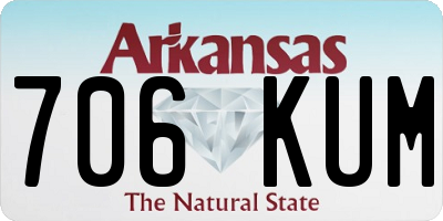 AR license plate 706KUM