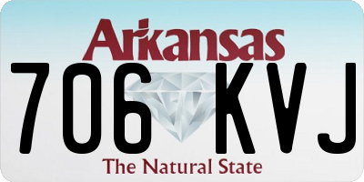 AR license plate 706KVJ