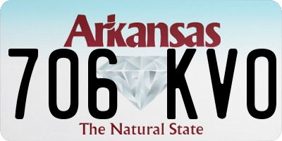 AR license plate 706KVO