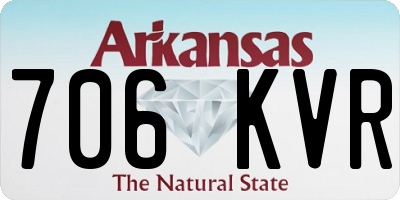 AR license plate 706KVR