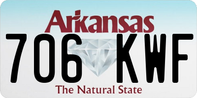 AR license plate 706KWF