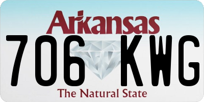 AR license plate 706KWG