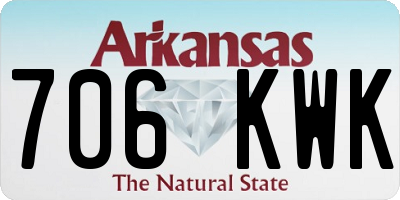 AR license plate 706KWK