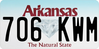 AR license plate 706KWM