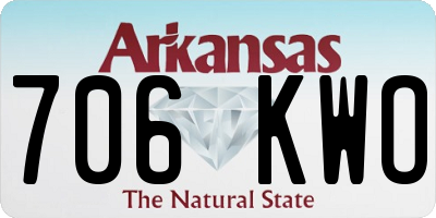 AR license plate 706KWO