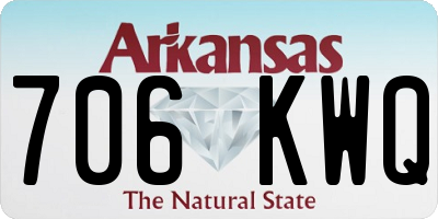 AR license plate 706KWQ
