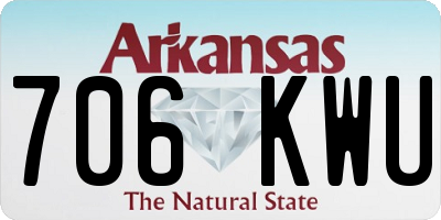 AR license plate 706KWU