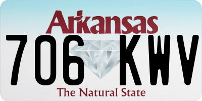 AR license plate 706KWV