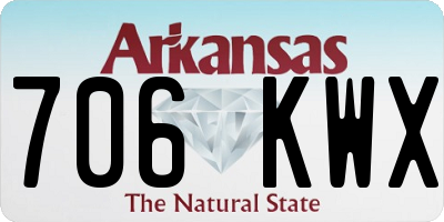AR license plate 706KWX