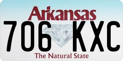 AR license plate 706KXC