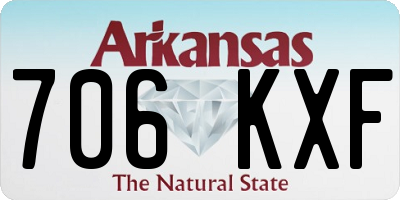 AR license plate 706KXF