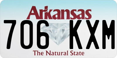 AR license plate 706KXM