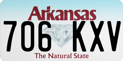 AR license plate 706KXV