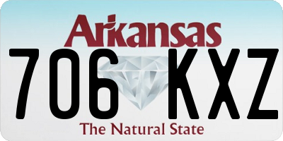 AR license plate 706KXZ