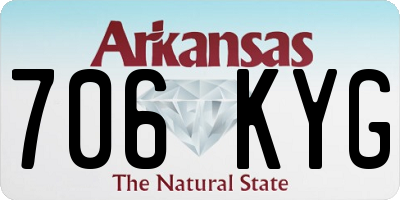 AR license plate 706KYG