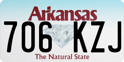 AR license plate 706KZJ
