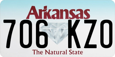 AR license plate 706KZO