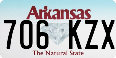 AR license plate 706KZX