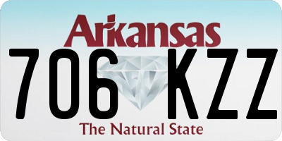 AR license plate 706KZZ