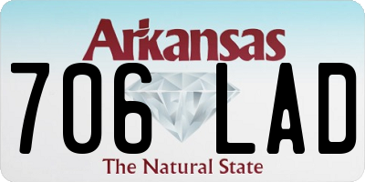 AR license plate 706LAD