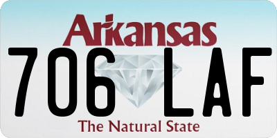 AR license plate 706LAF