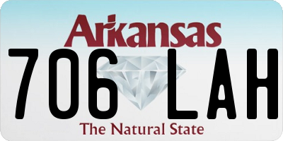AR license plate 706LAH