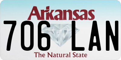 AR license plate 706LAN