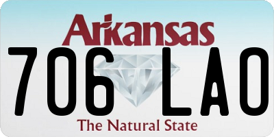 AR license plate 706LAO