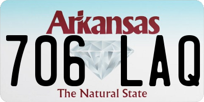 AR license plate 706LAQ