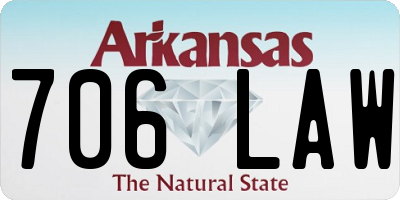 AR license plate 706LAW