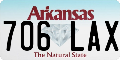AR license plate 706LAX